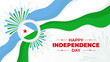 Djibouti independence day template banner post design, flag country theme, vector