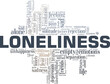 © Colored Lights - Loneliness vector illustration word cloud isolated on a white background.