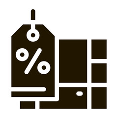 Poster - furniture discount glyph icon vector. furniture discount sign. isolated symbol illustration