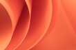 Abstract orange colored macro background, created with curved color paper sheets and macro photographing. Curved lines and shapes and soft vivid color.