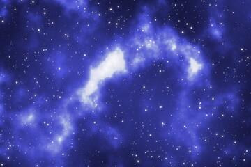 Wall Mural - Emission nebula in the distance of the galaxy