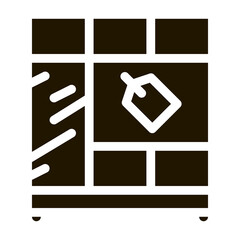 Poster - cabinet sell glyph icon vector. cabinet sell sign. isolated symbol illustration