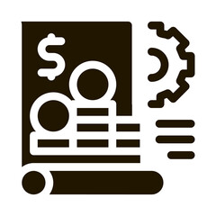 Poster - financial report glyph icon vector. financial report sign. isolated symbol illustration