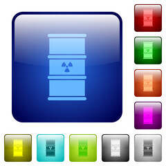 Sticker - Radioactive waste color square buttons