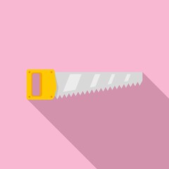 Poster - Hand saw icon, flat style