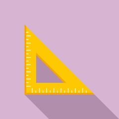 Poster - Angle ruler icon, flat style