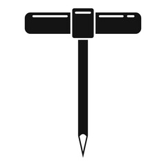 Poster - carpenter awl icon, simple style