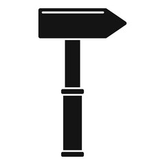 Poster - carpenter hammer icon, simple style