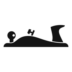 Poster - carpenter plane icon, simple style