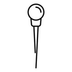 Poster - carpenter needle icon, outline style