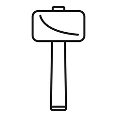 Poster - sledge hammer icon, outline style
