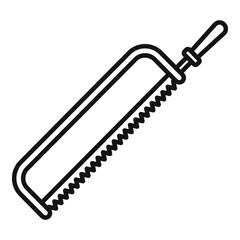 Poster - hacksaw icon, outline style