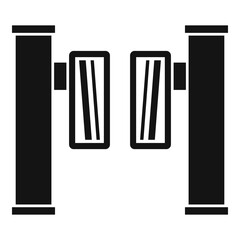 Poster - Entrance turnstile icon, simple style