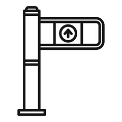 Poster - Gate turnstile icon, outline style