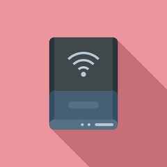 Poster - Power bank remote access icon, flat style