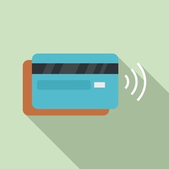 Poster - Bank card remote control icon, flat style