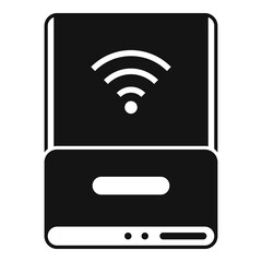Poster - Power bank remote access icon, simple style