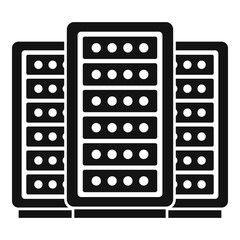 Poster - Server remote control icon, simple style