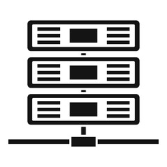 Poster - Modern remote server icon, simple style