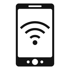 Poster - Wifi remote control icon, simple style