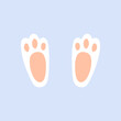 © Lioner - easter bunny foot shape illustration nursery