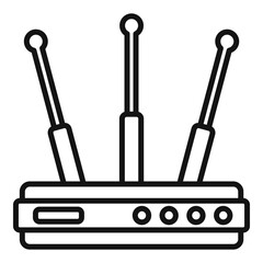Poster - Wifi router icon, outline style