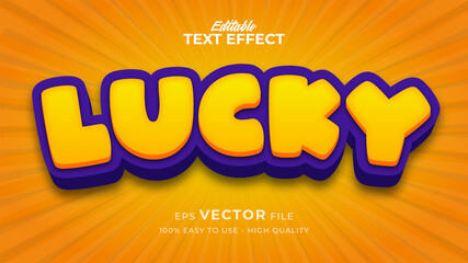 Editable text style effect - Lucky comic text style theme