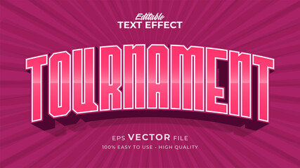 Aufkleber - Editable text style effect - Pink tournament text style theme
