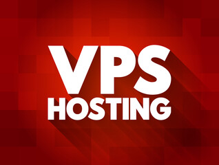 Aufkleber - vps hosting text quote, internet concept background