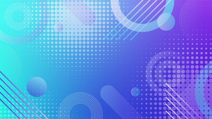 Poster - Dotted shaped abstract background with geometric figures. Vector illustration