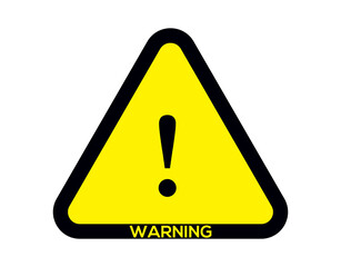 Warning sign vector illustration Sign, yellow warning