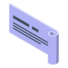 Poster - Memo sticky icon. Isometric of Memo sticky vector icon for web design isolated on white background