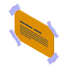 Poster - Memo note scotch icon. Isometric of Memo note scotch vector icon for web design isolated on white background