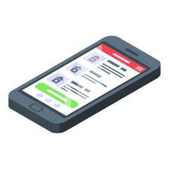 Poster - Rental smartphone icon. Isometric of Rental smartphone vector icon for web design isolated on white background