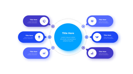Poster - Vector Infographic label design template with icons and 6 options or steps. Can be used for process diagram, presentations, workflow layout, banner, flow chart, info graph