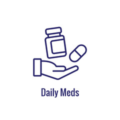 Wall Mural - Pharmacy icon with an aspec of the pharma business - outline icon