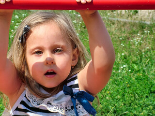 Little girl on the playground