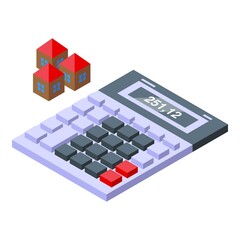 Poster - Investments calculator icon. Isometric of Investments calculator vector icon for web design isolated on white background