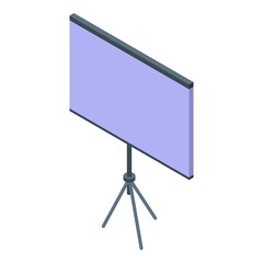 Poster - Screen desk icon. Isometric of Screen desk vector icon for web design isolated on white background