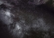 Abstract space, grunge texture. Dark galaxy with particles and stars.