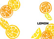 レモンのイラスト。夏にぴったりの爽やかなレモンのイラスト。輪切りのレモン。