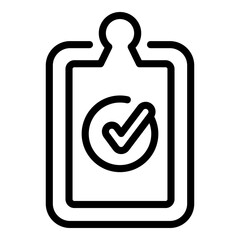Poster - Clipboard task icon. Outline Clipboard task vector icon for web design isolated on white background