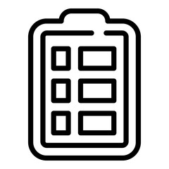 Poster - Task schedule board icon. Outline Task schedule board vector icon for web design isolated on white background