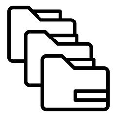 Poster - Folder backup icon. Outline Folder backup vector icon for web design isolated on white background