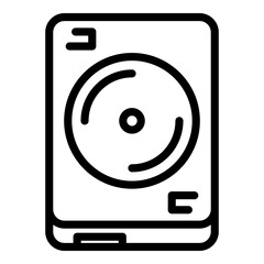 Poster - Drive backup icon. Outline Drive backup vector icon for web design isolated on white background