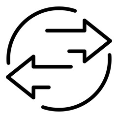 Poster - refresh backup icon. outline refresh backup vector icon for web design isolated on white background