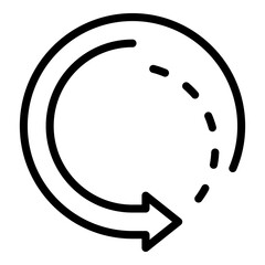 Poster - Backup process icon. Outline Backup process vector icon for web design isolated on white background