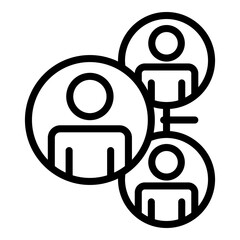 Poster - Project team icon. Outline Project team vector icon for web design isolated on white background