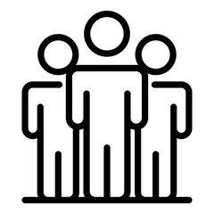 Poster - Office crew icon. Outline Office crew vector icon for web design isolated on white background