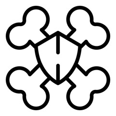 Canvas Print - Arthritis icon. Outline Arthritis vector icon for web design isolated on white background